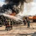 Incendio en planta de trasbordo de Chimbas: Rápida intervención de Bomberos evitó daños mayores