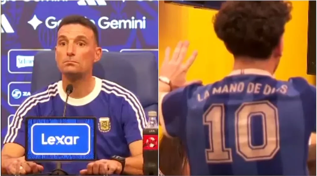 Tensión en la conferencia de Scaloni: un intruso increpó al DT por el nivel de los rivales