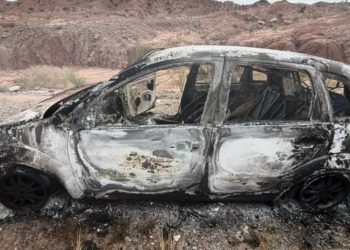 Temor en Jáchal: un automóvil fue consumido totalmente por las llamas en Ruta 40