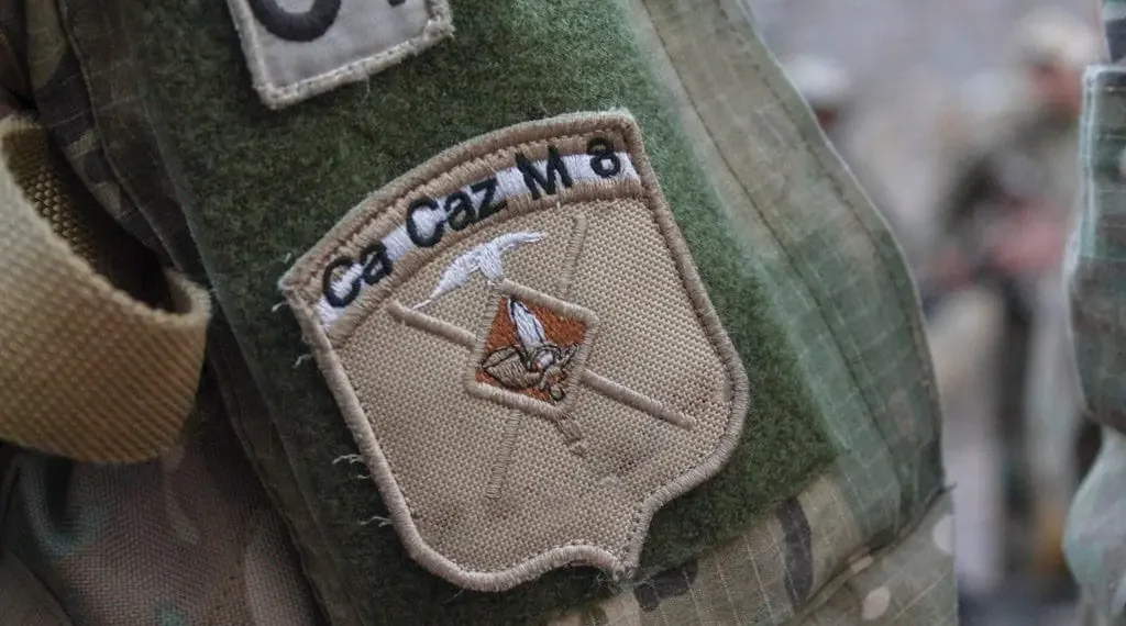 Tropas del Ejército Argentino se desplazan en alta montaña