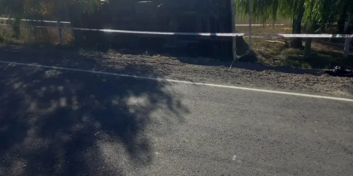 Tragedia en Sarmiento: un muerto y varios heridos tras el vuelco de un camión con cosecheros