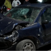 Fuerte choque en Caucete entre un auto y un colectivo de larga distancia deja cuatro heridos