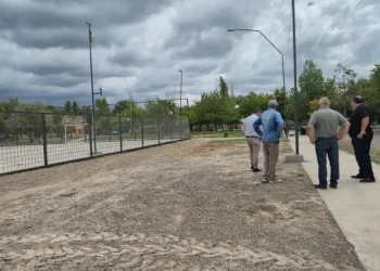 Nueva cara para el Barrio Higueritas: las obras en la plaza ullunera entran en su etapa decisiva