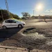 Vialidad tuvo que volver a reparar un bache que solo duró tres meses en Rawson