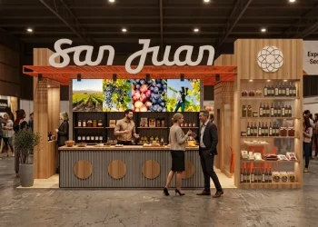 San Juan apuesta a la identidad industrial con un stand de estilo bodeguero en la Expo Delicatessen y Vinos