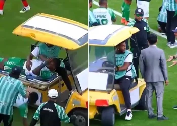 Insólito blooper en Ecuador: un carrito de asistencia atropelló a un futbolista en pleno partido
