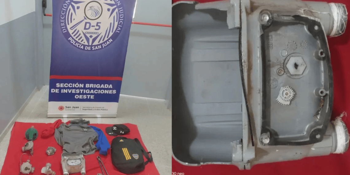 Investigación en Rawson y Rivadavia : Desbaratan una banda que robaba medidores de gas en La Bebida y hay dos detenido