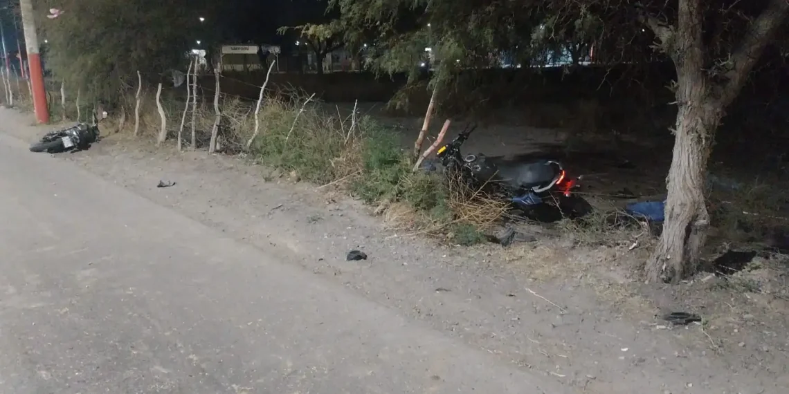 Tragedia en Chimbas: Un muerto tras un violento choque entre dos motos
