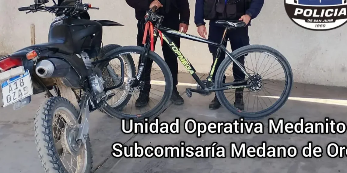 Inseguridad en Rawson: Detienen a dos sujetos y recuperan una bicicleta robada en 2025