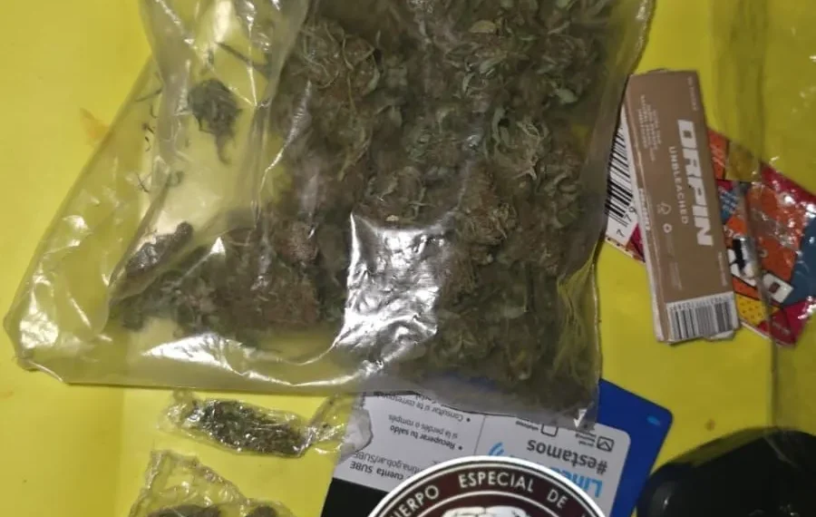 Tres jóvenes aprehendidos con marihuana tras causar disturbios en pleno centro de Capital