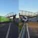 Caos en la Panamericana: se derrumbó un puente peatonal en Escobar tras el violento impacto de un camión