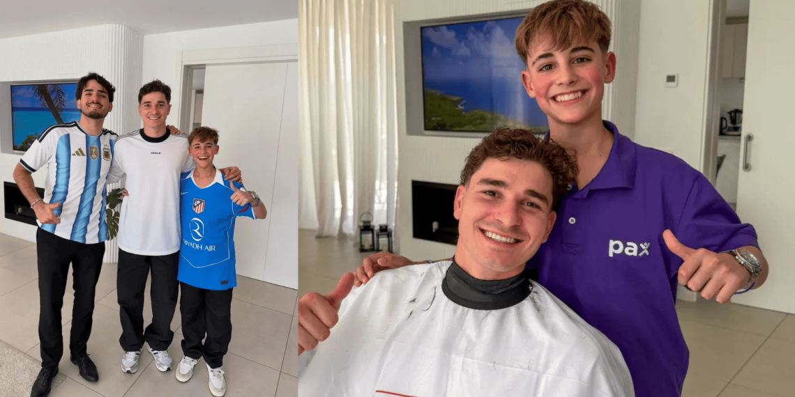 El sueño de Gael: El pequeño barbero que llegó a Madrid para cortarle el pelo a Julián Álvarez