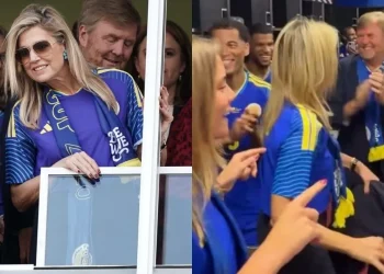 Furor en el Mundial: la reina Máxima sorprendió al sumarse a los festejos en el vestuario de Curazao