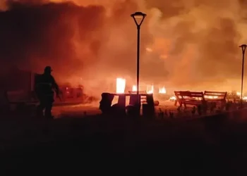 Conmoción en Uspallata: un voraz incendio destruyó por completo el reconocido restobar «Café El Forastero»