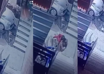 [VIDEO] Impactante ataque en Rivadavia: un hombre empujó a su novia embarazada por las escaleras y le dictaron prisión preventiva