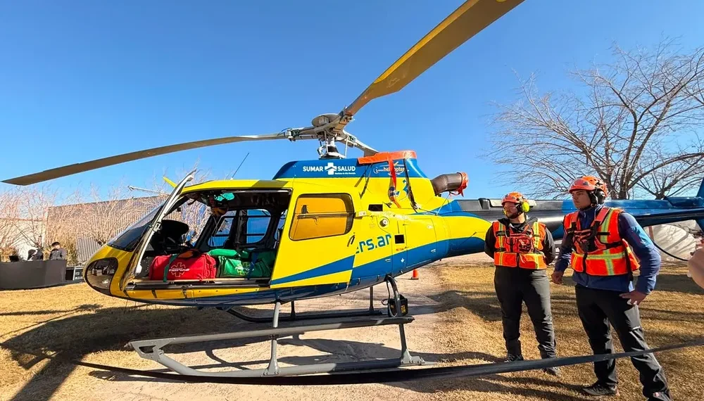 Hito en la cordillera: San Juan cuenta con su primer servicio privado de aeroevacuación de alta montaña para la minería