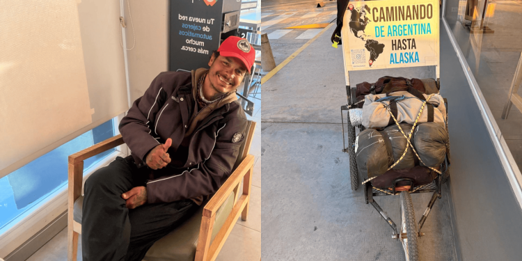 Hazaña mundial: un exmarine venezolano camina hacia Alaska y pasó por San Juan