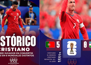 ¡HISTÓRICO! Cristiano Ronaldo se convierte en el primer jugador en marcar en seis Mundiales distintos