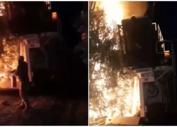 Siniestro en Sarmiento: un incendio destruyó una cosechadora valuada en $700 millones