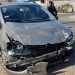 Violento choque en Rawson terminó con dos automóviles destrozados en una esquina