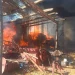 Feroz incendio en Pocito: tres dotaciones de bomberos trabajaron a contrarreloj en calle Mendoza y 17
