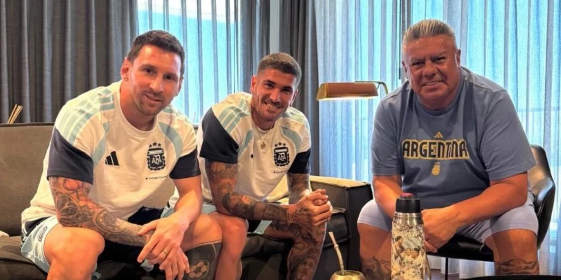 Chiqui Tapia, Messi y De Paul cumplieron con la cábala infaltable en la previa de la Selección