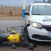 Un violento choque entre una moto y un patrullero en Pocito dejó a una mujer hospitalizada