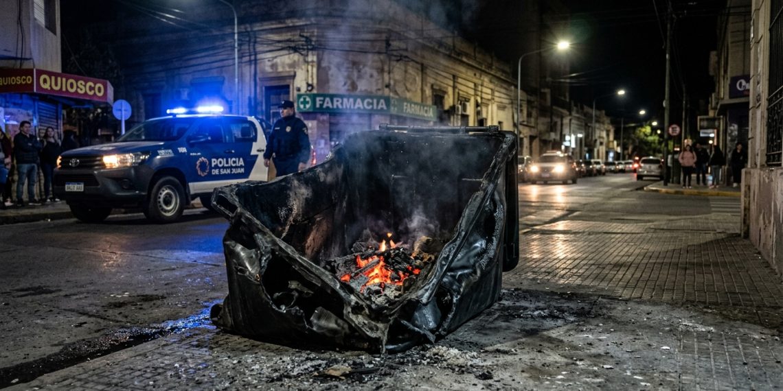 Madrugada candente en Capital: un contenedor ardió en llamas y la Justicia investiga el origen del fuego