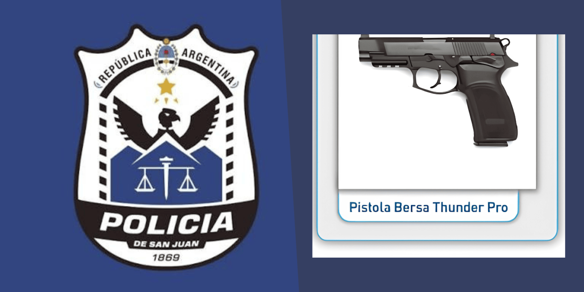 Escándalo en la Policía de San Juan: inició una auditoría interna por el faltante de 150 pistolas Bersa 9 mm