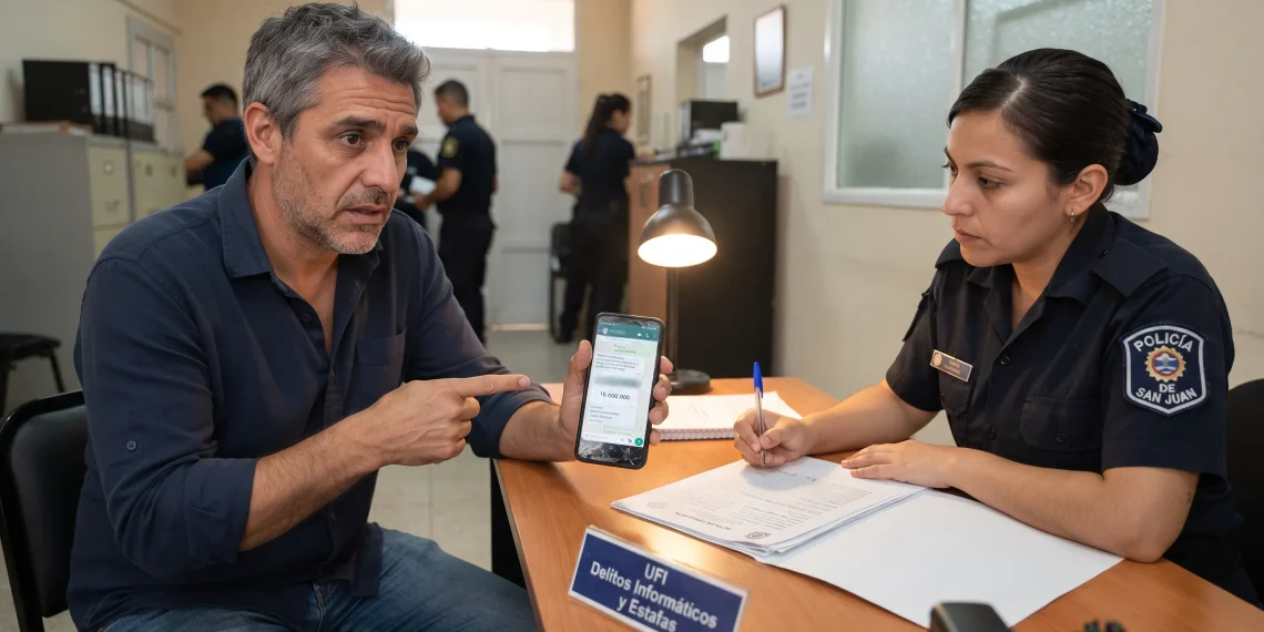 Sanjuanino fue estafado en 18 millones de pesos por un falso amigo en WhatsApp