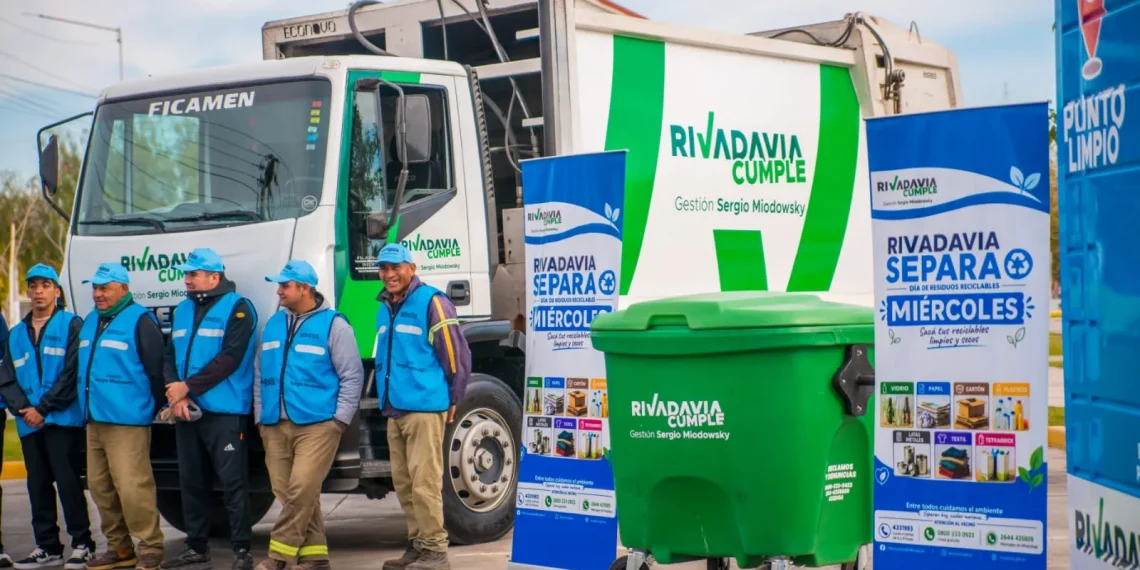 Rivadavia Separa: el departamento ya recicló más de 47 mil kilos de residuos en un mes y medio