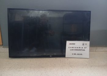 Inseguridad en 9 de Julio: robaron en una vivienda, causaron destrozos y la Policía recuperó un televisor entre la maleza