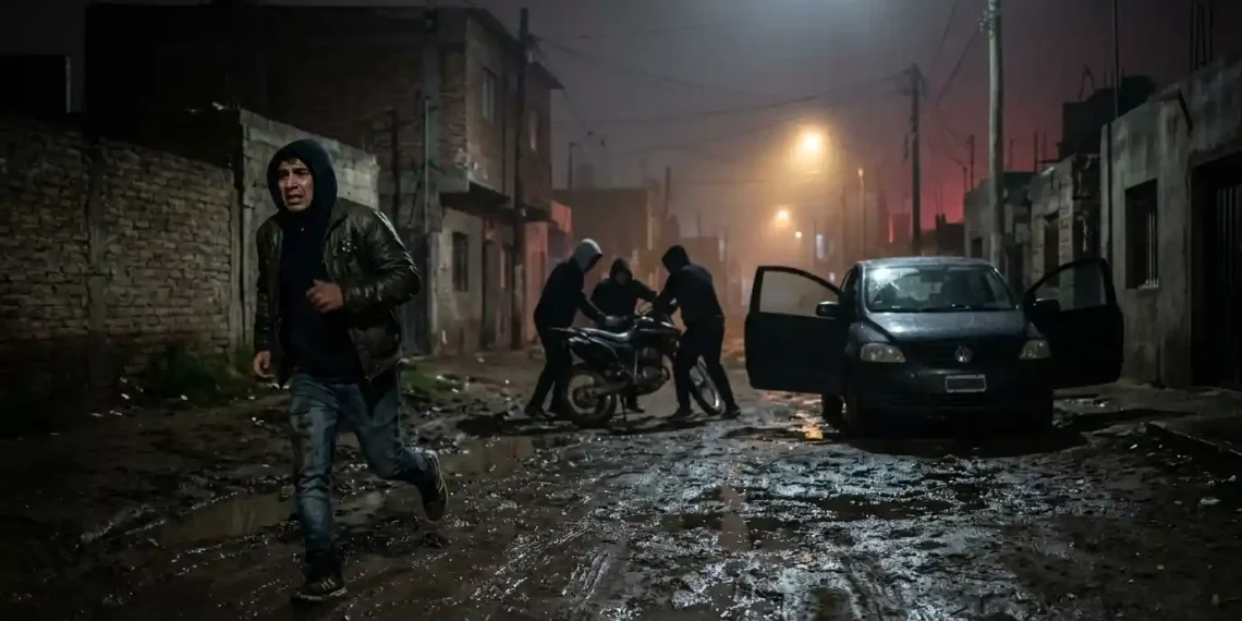 Violento asalto en Rawson: pidió un DiDi moto, tres delincuentes lo emboscaron en la calle y le dispararon al escapar