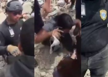 Escándalo en Venezuela: detuvieron a cuatro policías acusados de robar dólares entre los escombros del terremoto