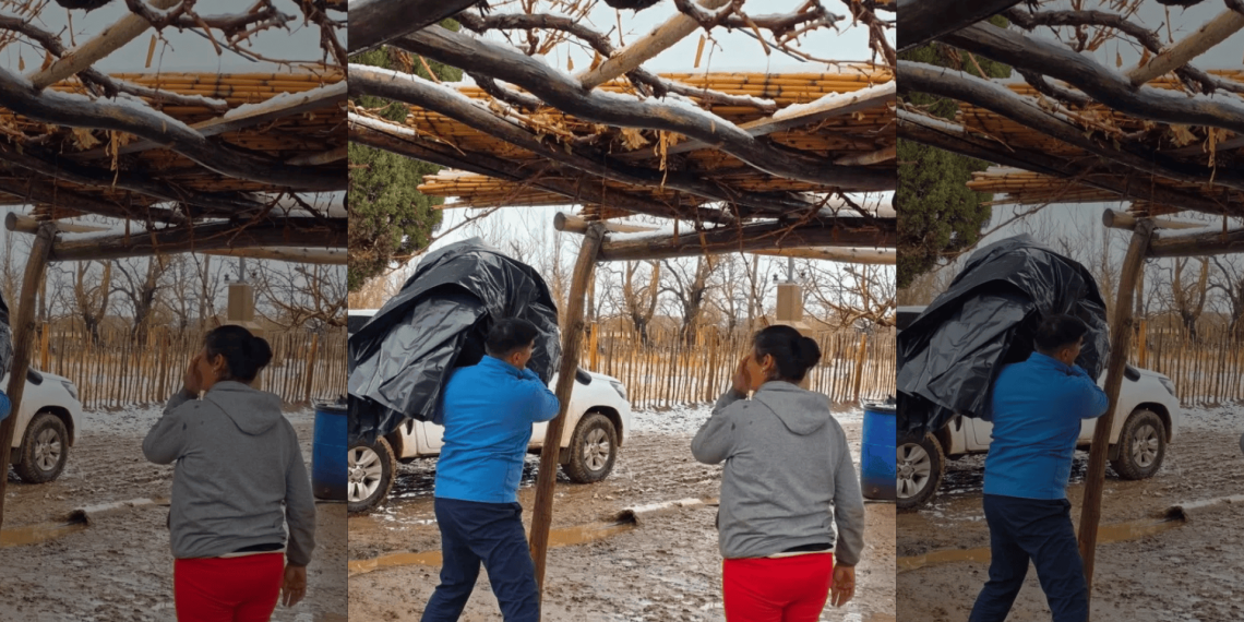 Unas 250 familias fueron asistidas en Calingasta tras el fuerte temporal de lluvias y nevadas