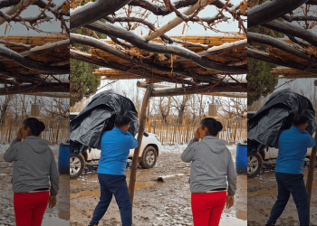 Unas 250 familias fueron asistidas en Calingasta tras el fuerte temporal de lluvias y nevadas