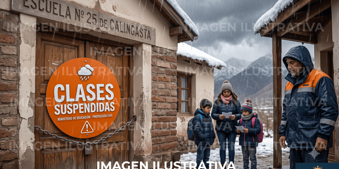 Por alerta meteorológica, suspenden las clases en Calingasta para este martes