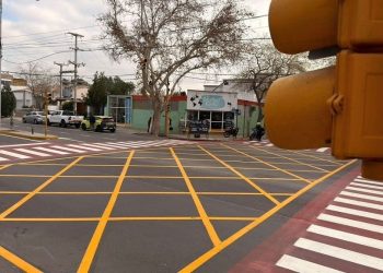 Obra histórica en marcha: qué significan las nuevas líneas rojas y cuadrículas pintadas en la Avenida Libertador