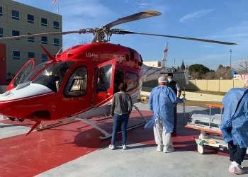 Vuelo sanitario de urgencia: trasladaron en helicóptero a una bebé recién nacida desde Jáchal al Hospital Rawson