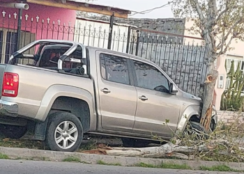 Conducía alcoholizado, se estrelló contra un árbol y su acompañante lucha por su vida en Rawson