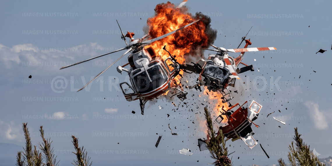 Tragedia en Grecia: murieron dos pilotos tras un brutal choque de helicópteros que combatían un incendio forestal