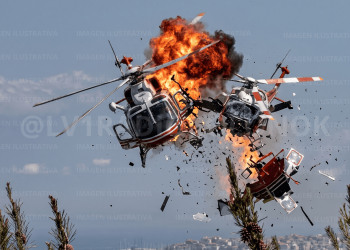 Tragedia en Grecia: murieron dos pilotos tras un brutal choque de helicópteros que combatían un incendio forestal