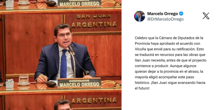 Marcelo Orrego celebró la ratificación del acuerdo con Vicuña: «La mayoría eligió acompañar este paso histórico»