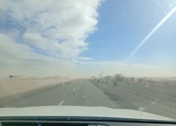 Alerta máxima en la Ruta 40 Norte: una fuerte tormenta de arena reduce drásticamente la visibilidad entre Talacasto y San Roque