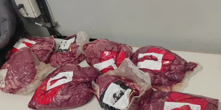 Iban con una nena en brazos, dañaron alarmas y cayeron robando carne y ropa en un hipermercado de Rivadavia