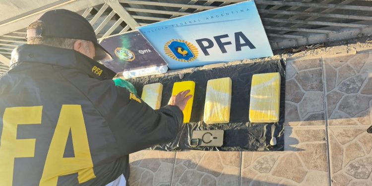 Operativo antidrogas de la Policía Federal en San Juan: incautaron más de seis kilos de cocaína y detuvieron a cuatro personas