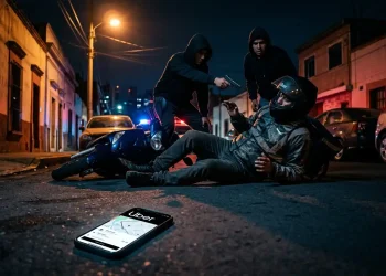 Inseguridad en Rawson: emboscaron a punta de pistola a un chofer de Uber y le robaron su moto en el Barrio La Estación