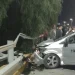 Un remis se estrelló contra el guardarraíl en el puente de General Acha y una joven resultó herida