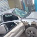 Fuerte vuelco en Pocito: una mujer chocó contra un pilar en calle Mendoza y debió ser hospitalizada