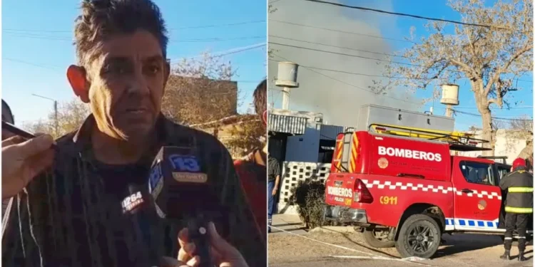 Desesperante testimonio tras el incendio en Rawson: «Me he quemado hasta el pelo intentando apagar el fuego, perdimos todo»